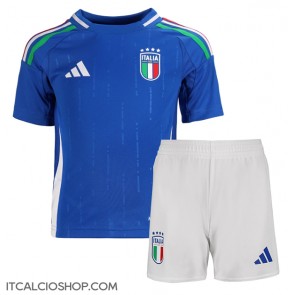 Italia Prima Maglia Bambino Europei 2024 Manica Corta (+ Pantaloni corti)